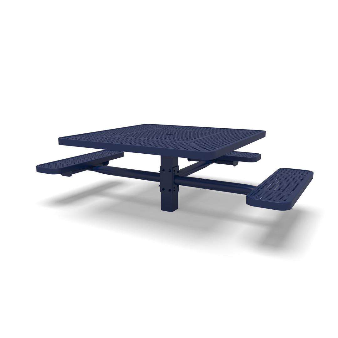 Signature Square Pedestal Perforated ADA Picnic Table