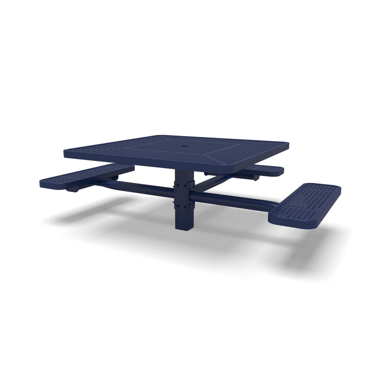 Signature Square Pedestal Perforated ADA Picnic Table