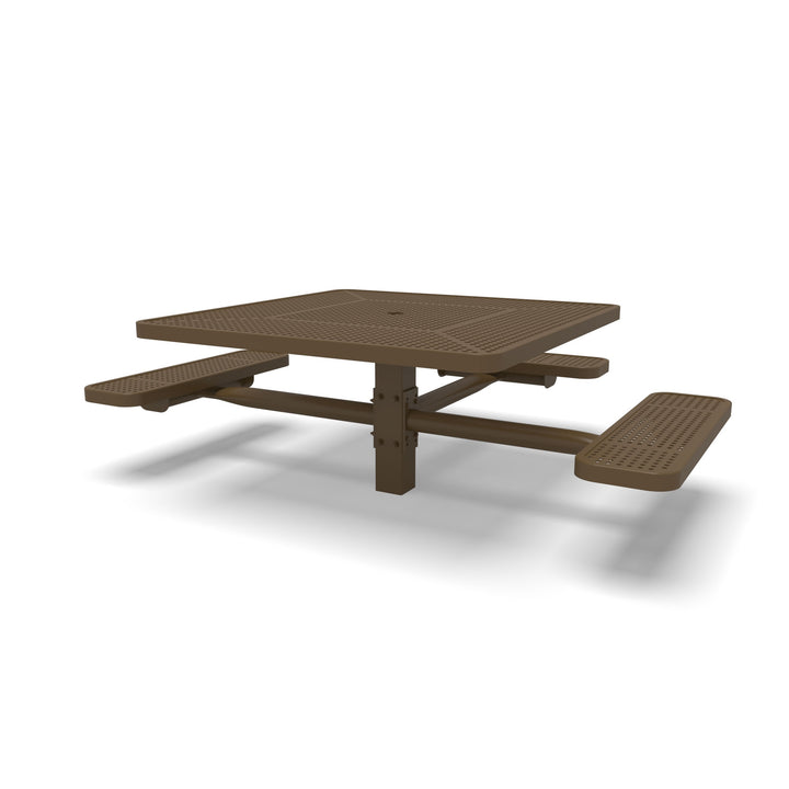 Signature Square Pedestal Perforated ADA Picnic Table
