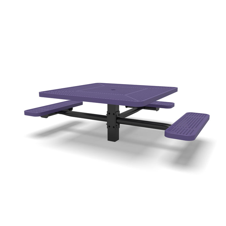 Signature Square Pedestal Perforated ADA Picnic Table