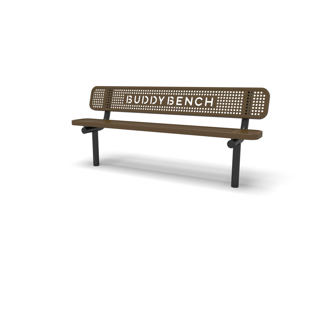 Inground Signature Perforated Buddy Bench
