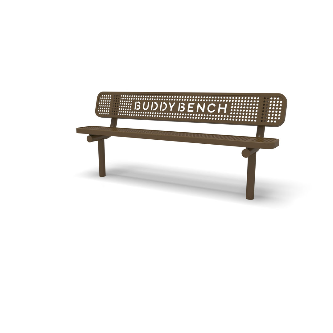 Inground Signature Perforated Buddy Bench