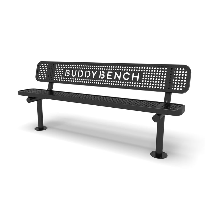 Mounted Signature Perforated Buddy Bench