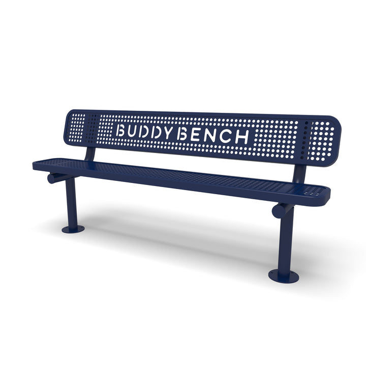 Mounted Signature Perforated Buddy Bench