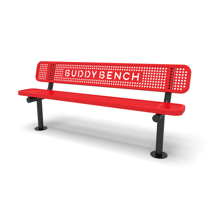 Mounted Signature Perforated Buddy Bench