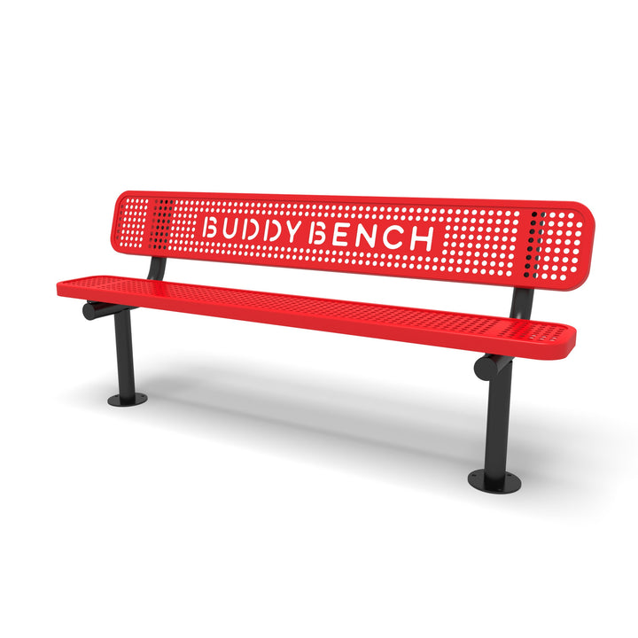 Mounted Signature Perforated Buddy Bench