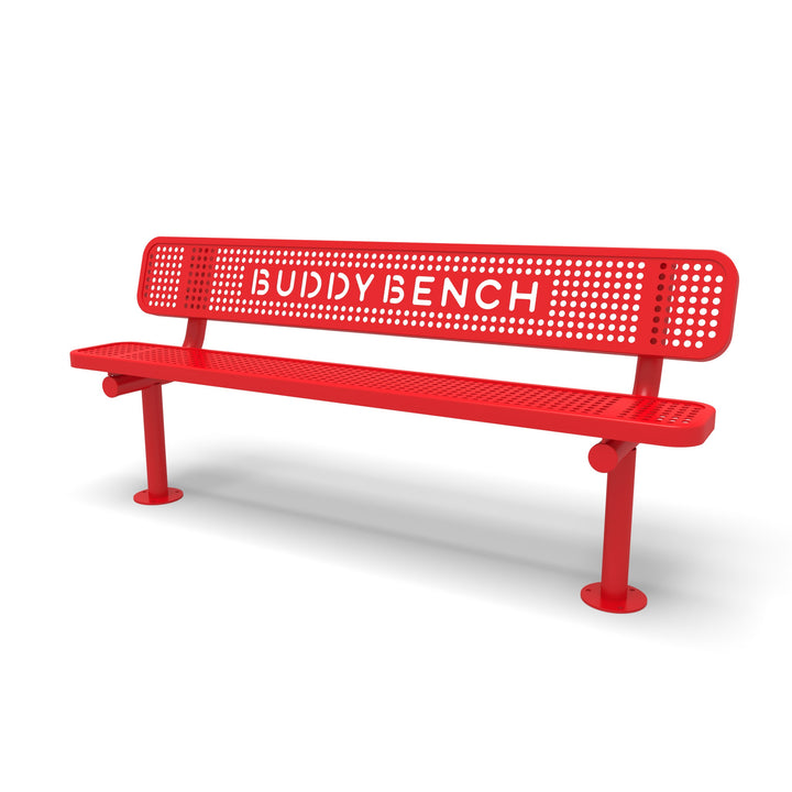 Mounted Signature Perforated Buddy Bench