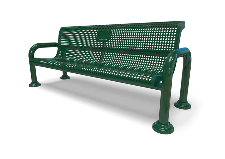 Contemporary Perforated Memorial Bench