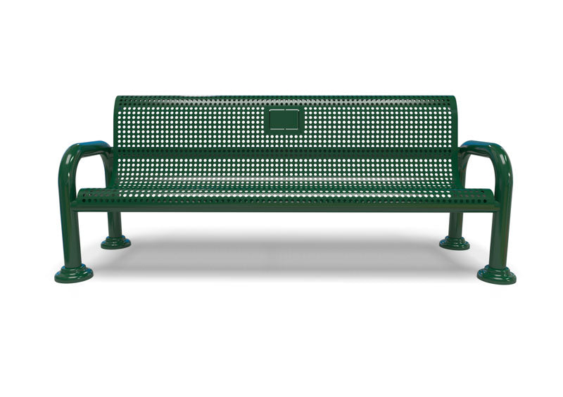 Contemporary Perforated Memorial Bench
