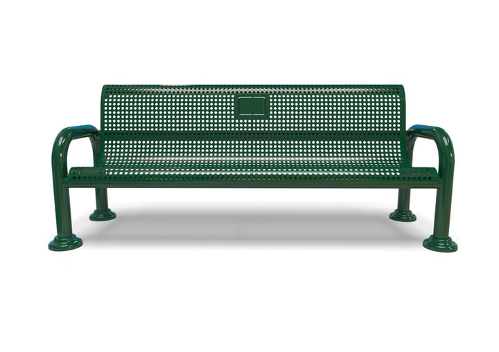 Contemporary Perforated Memorial Bench