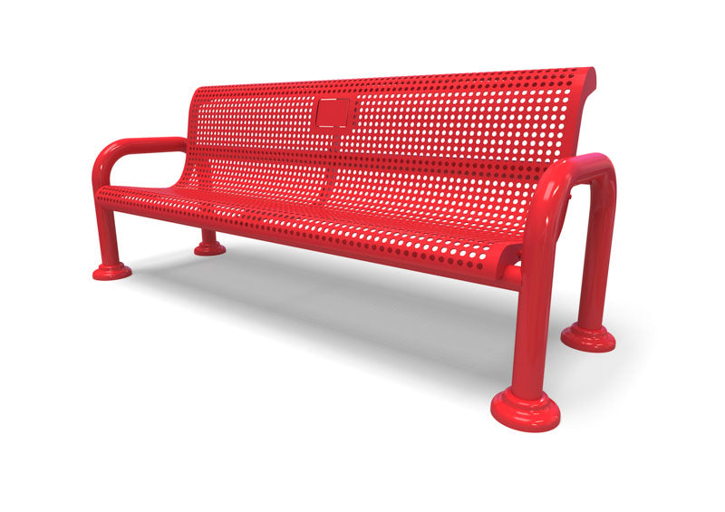 Contemporary Perforated Memorial Bench