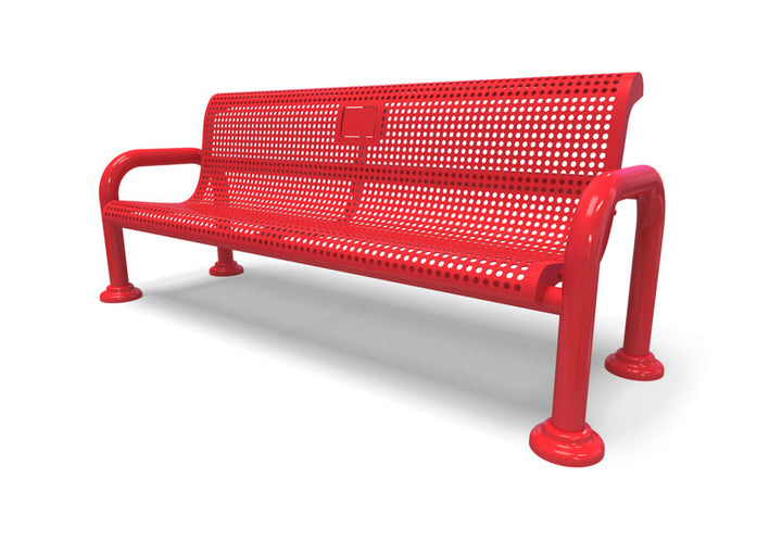 Contemporary Perforated Memorial Bench