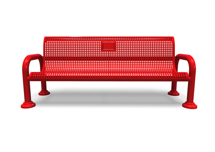 Contemporary Perforated Memorial Bench