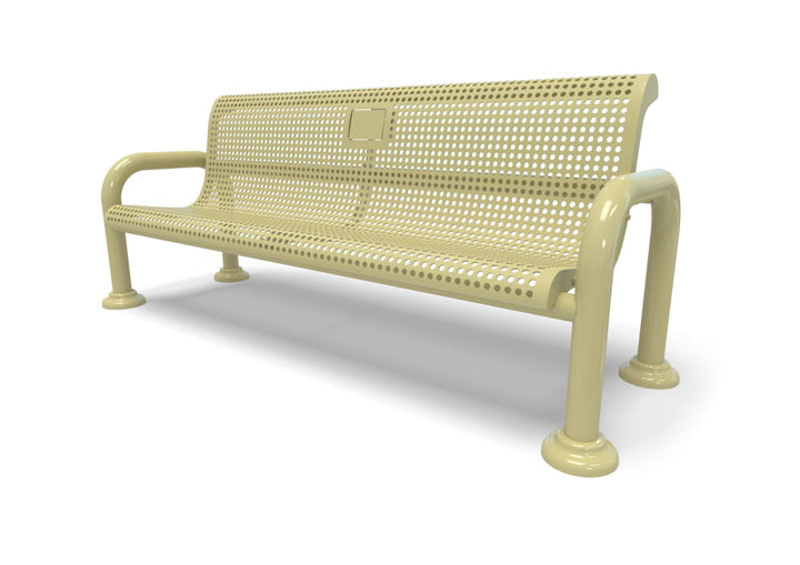 Contemporary Perforated Memorial Bench