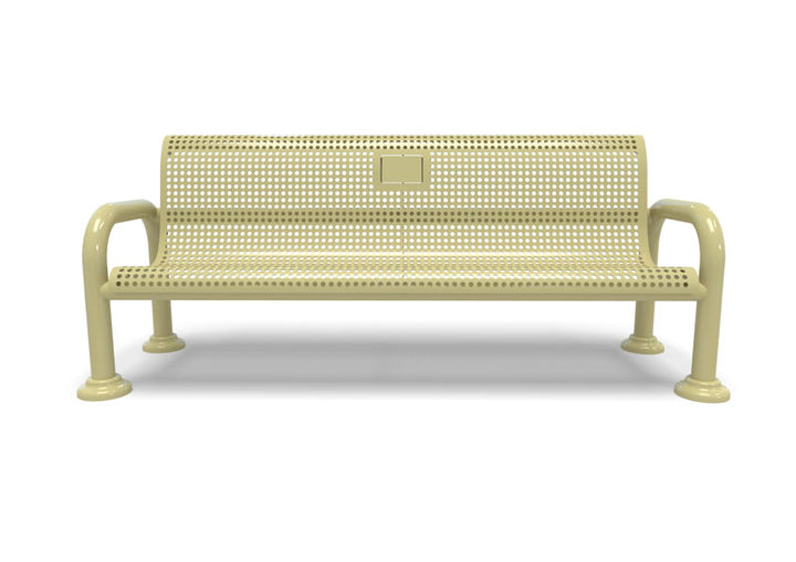 Contemporary Perforated Memorial Bench
