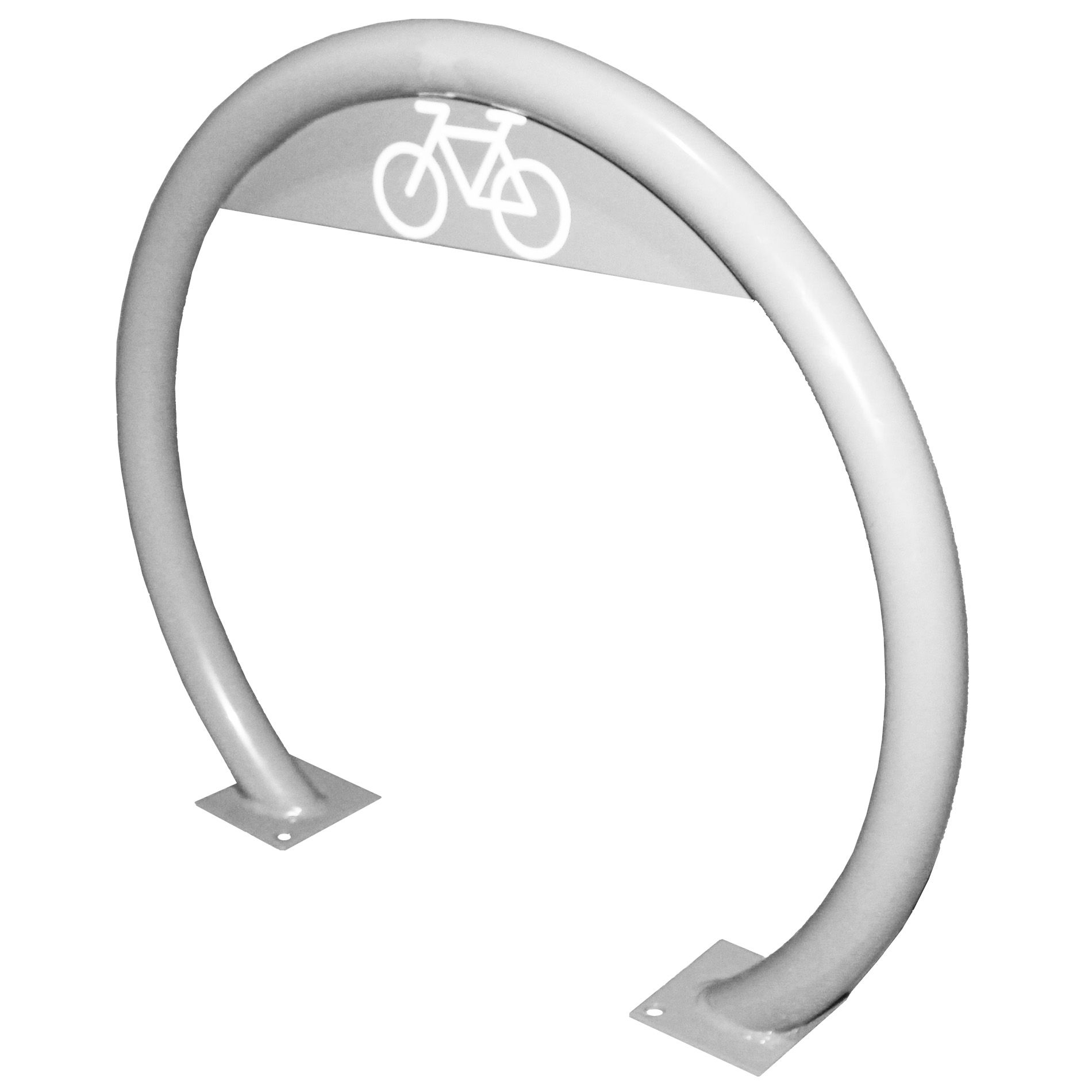 Round Loop Bike Rack Inground Stainless Steel Open Circular Bike Rack