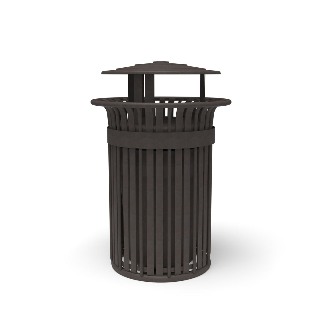 Oxford Slat Trash Receptacle Set