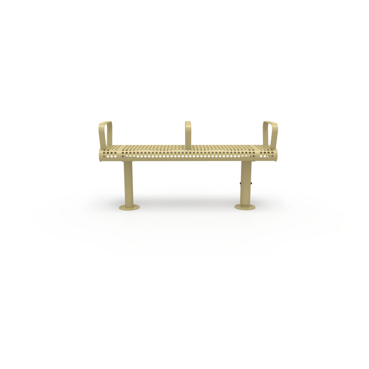 Mounted Transit Flat Bench w/ 3 Armrests