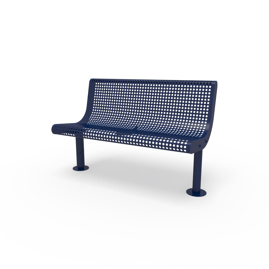 Mounted Transit Armless Bench