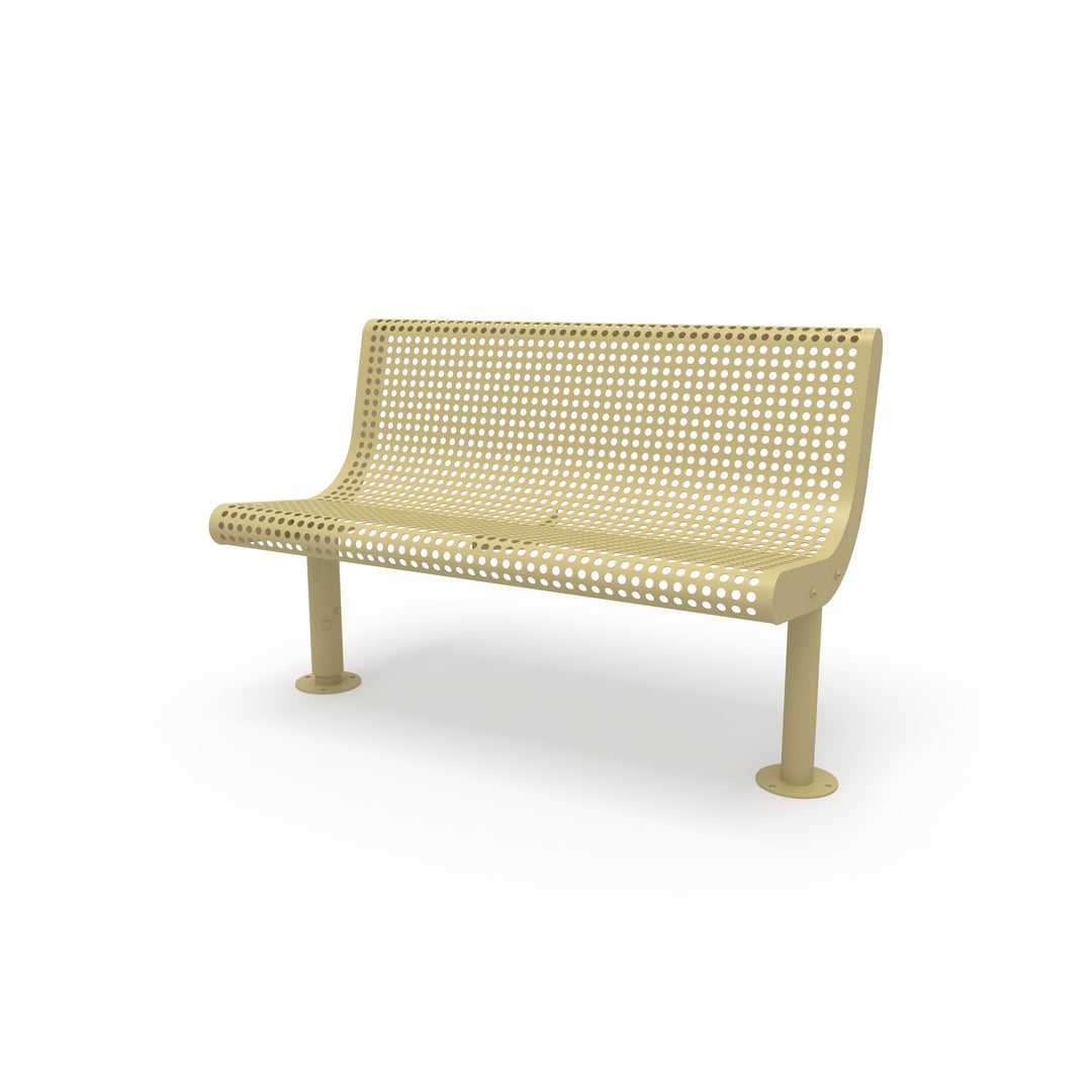 Mounted Transit Armless Bench