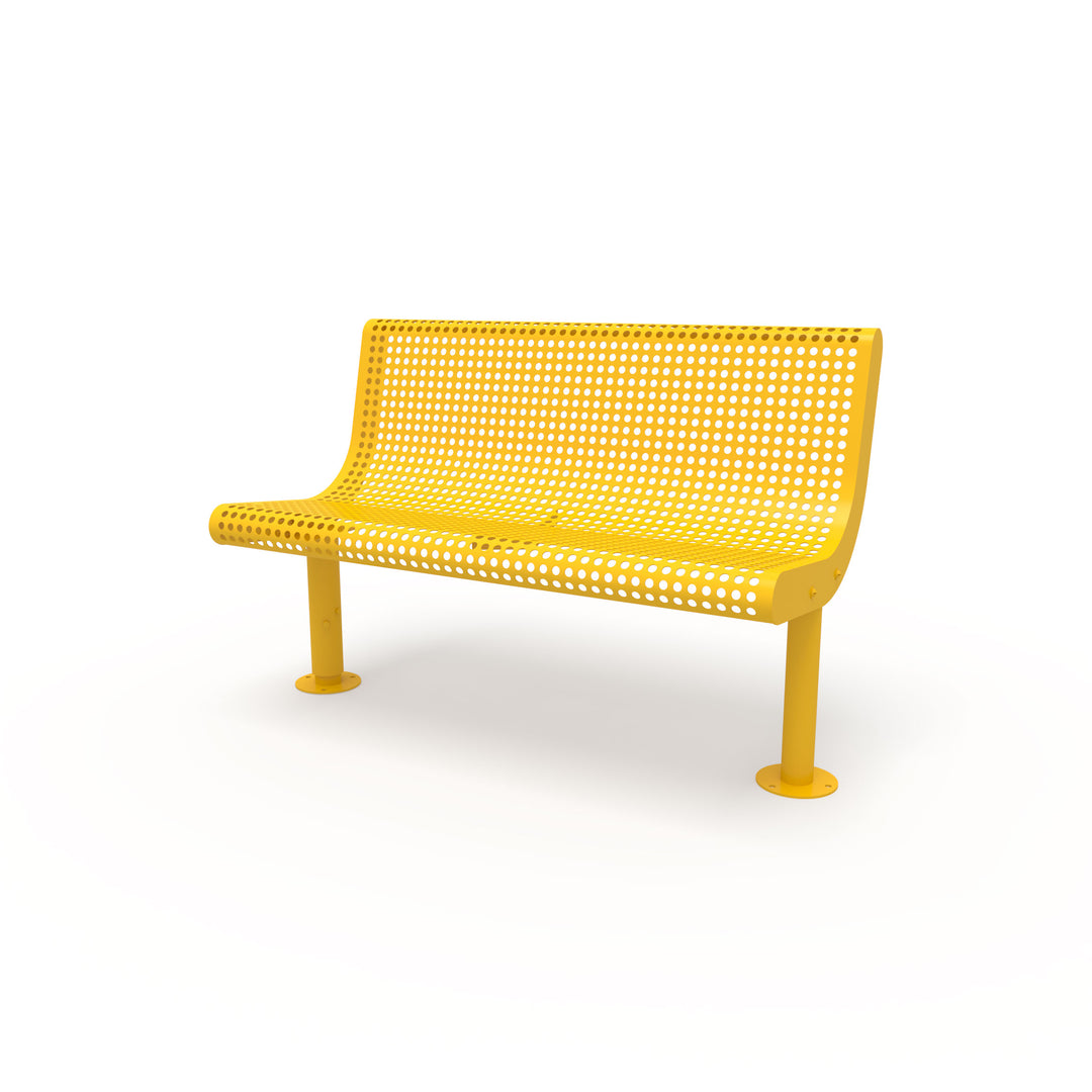 Mounted Transit Armless Bench