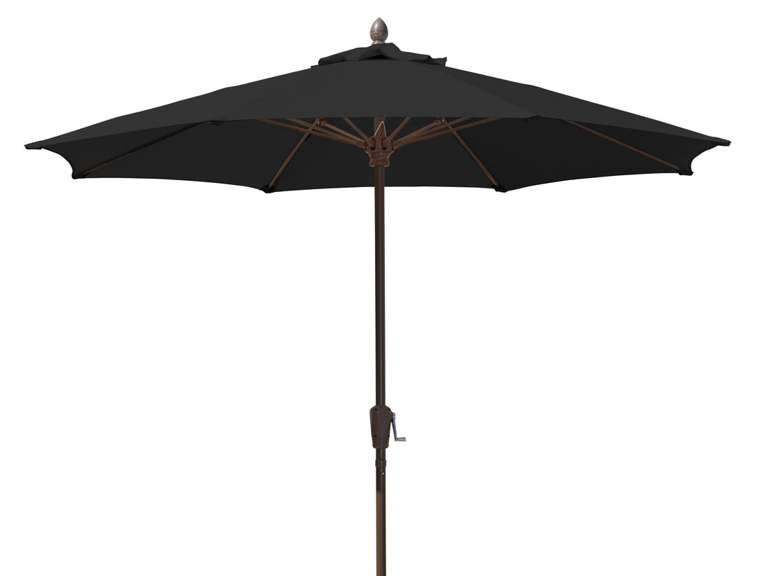 9' | 9' Crank Lift Patio Umbrella | Weather Resistant & Durable | Black