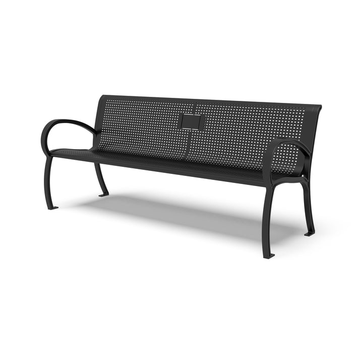 Winchester Square Perforated Memorial Bench