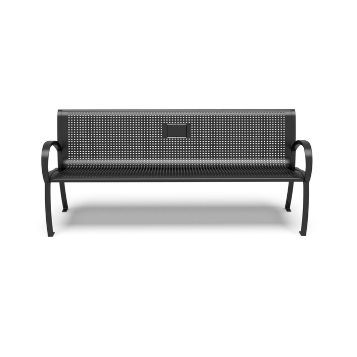 Winchester Square Perforated Memorial Bench