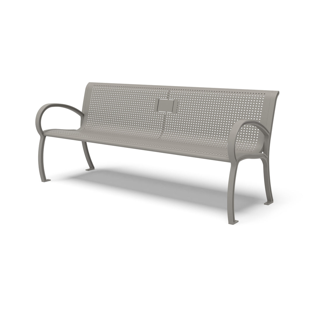 Winchester Square Perforated Memorial Bench