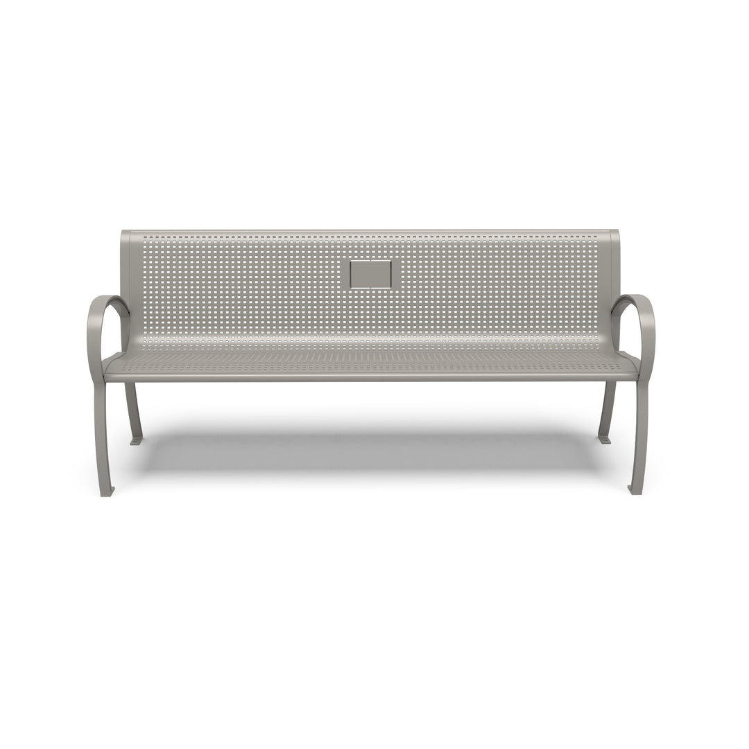 Winchester Square Perforated Memorial Bench