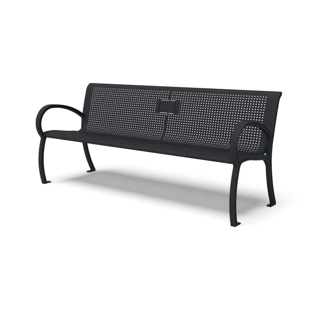 Winchester Square Perforated Memorial Bench