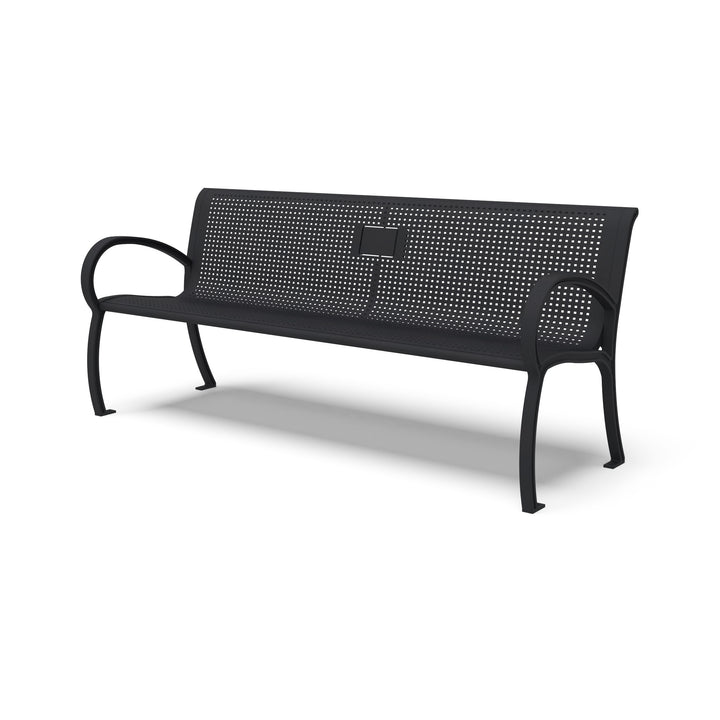 Winchester Square Perforated Memorial Bench