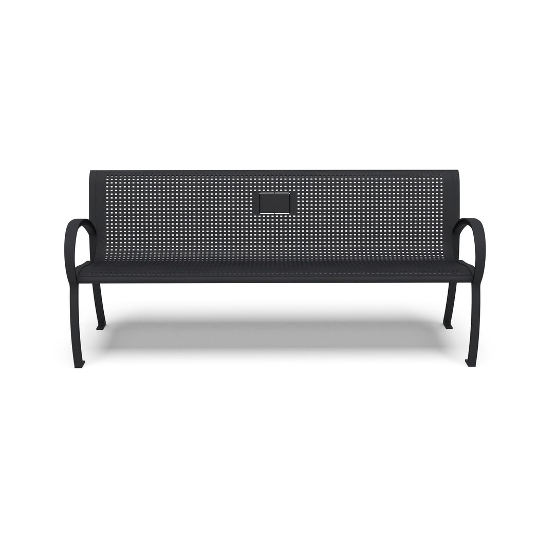 Winchester Square Perforated Memorial Bench