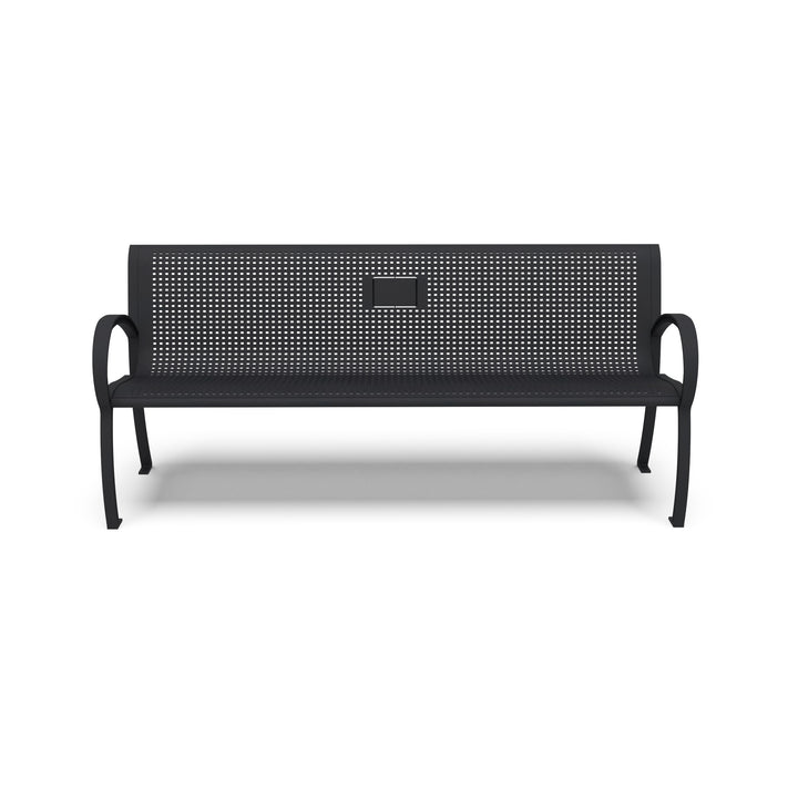 Winchester Square Perforated Memorial Bench