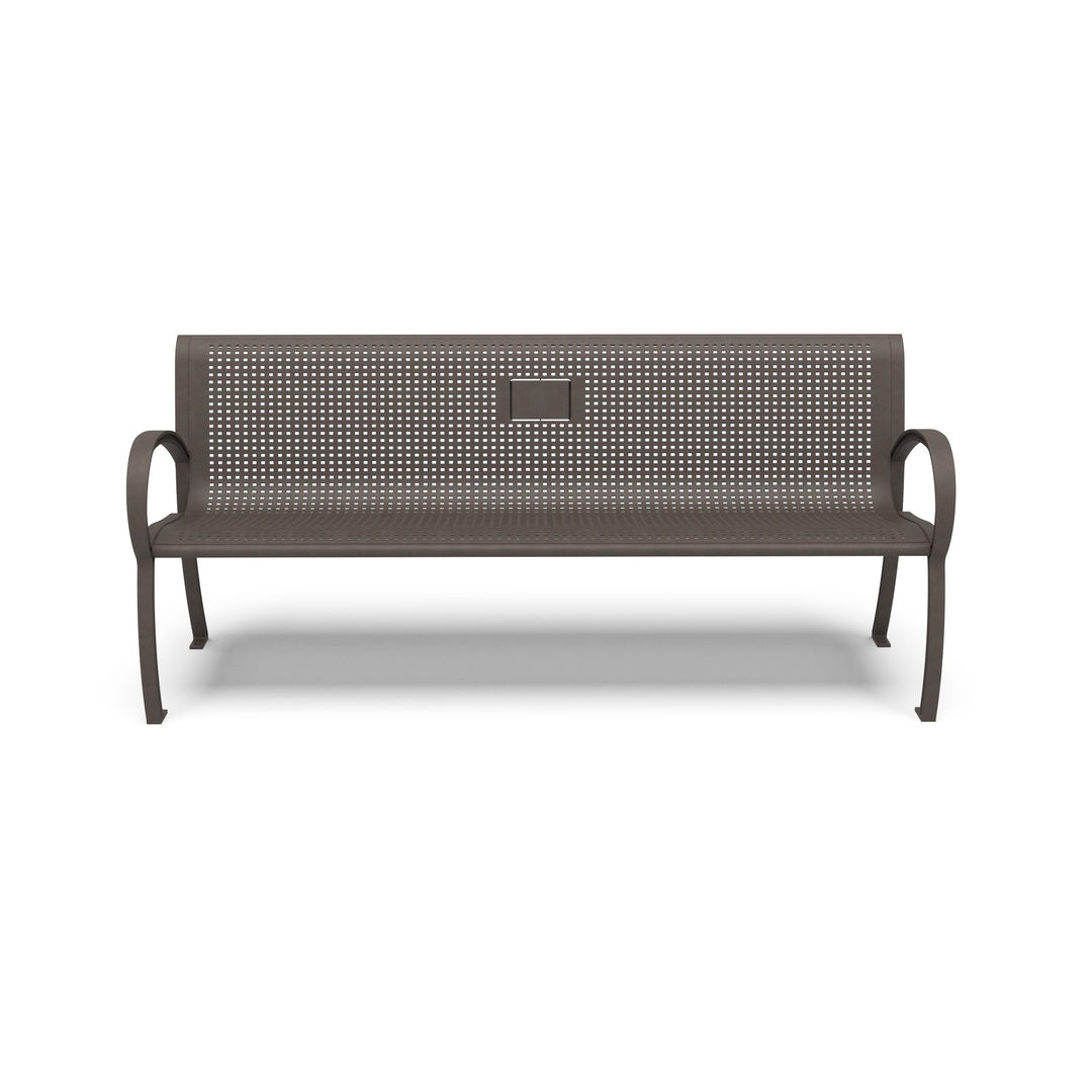 Winchester Square Perforated Memorial Bench