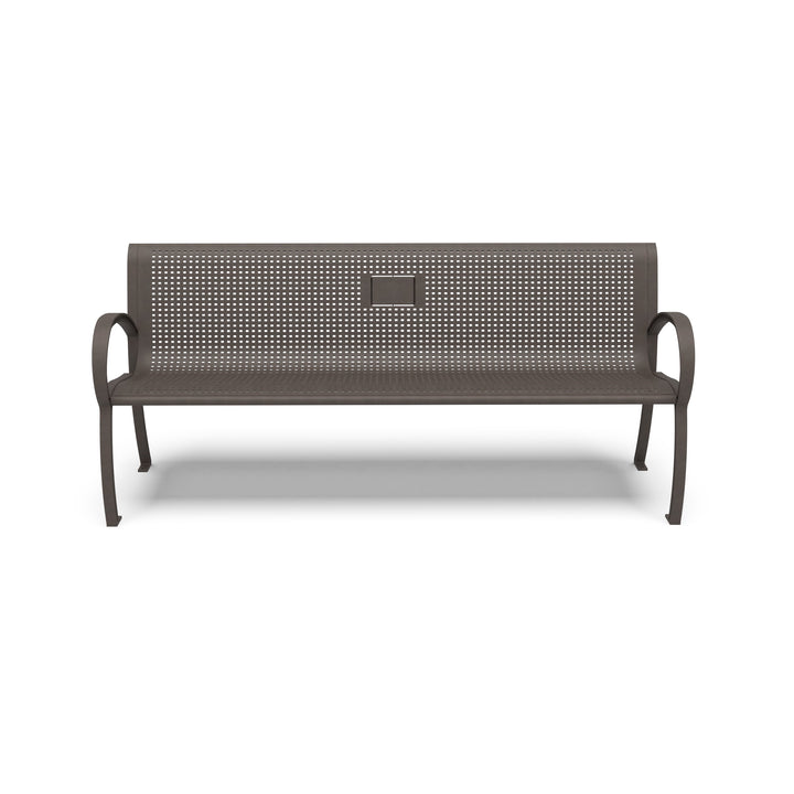 Winchester Square Perforated Memorial Bench