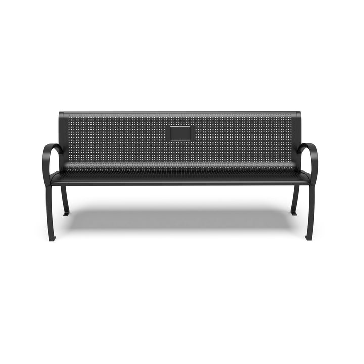 Winchester Round Perforated Memorial Bench