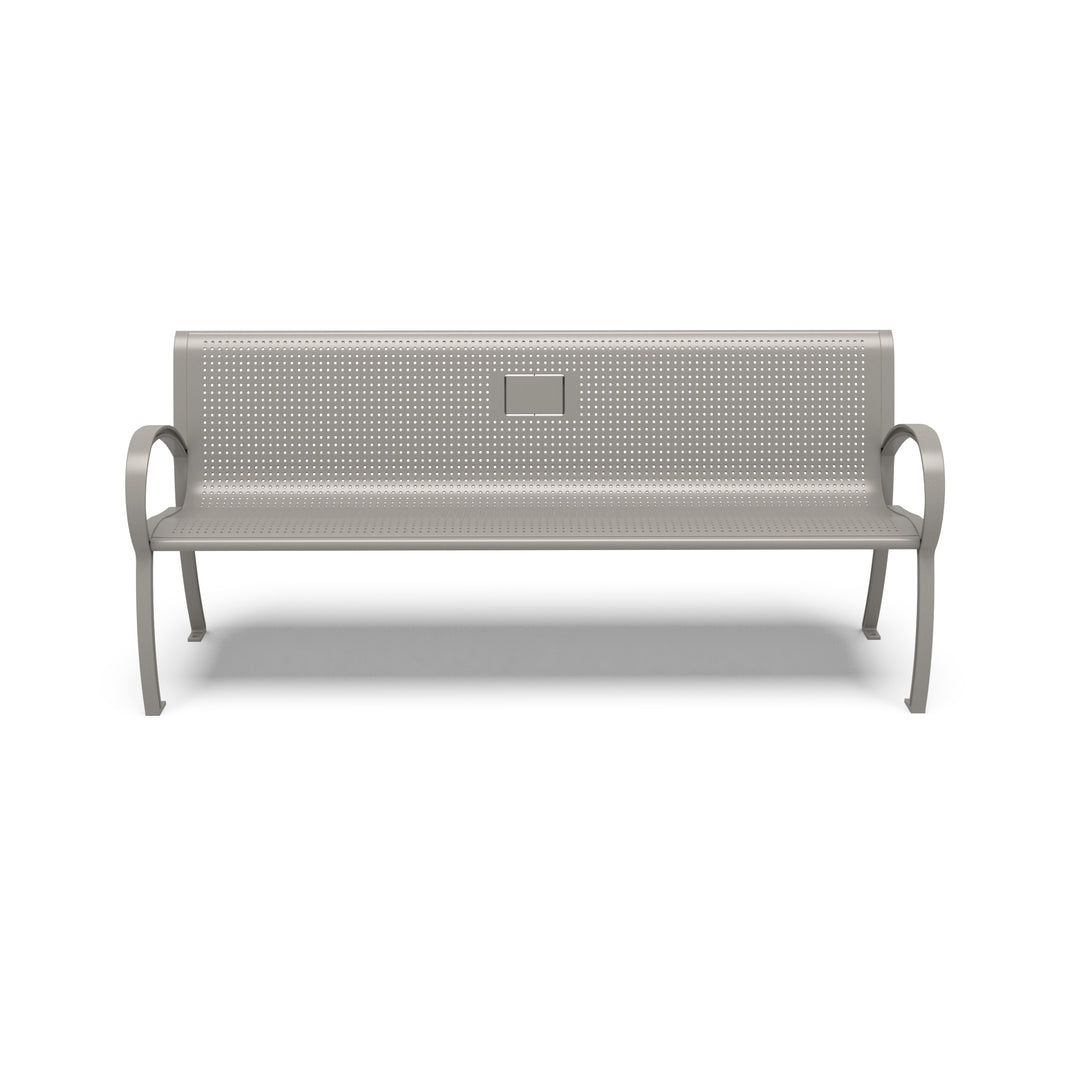 Winchester Round Perforated Memorial Bench