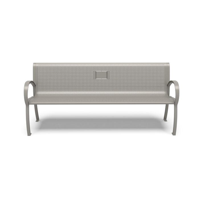 Winchester Round Perforated Memorial Bench
