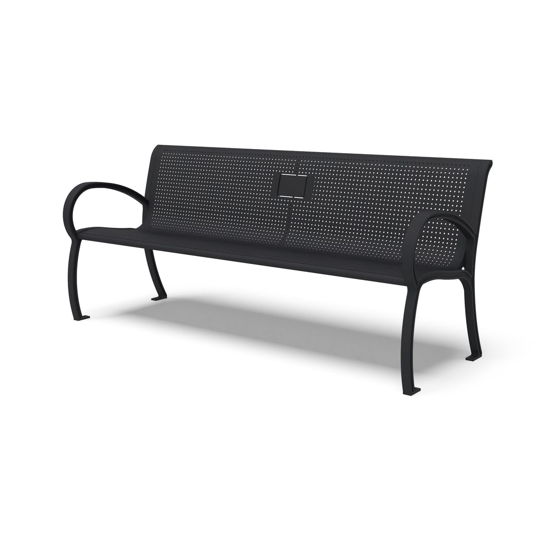 Winchester Round Perforated Memorial Bench