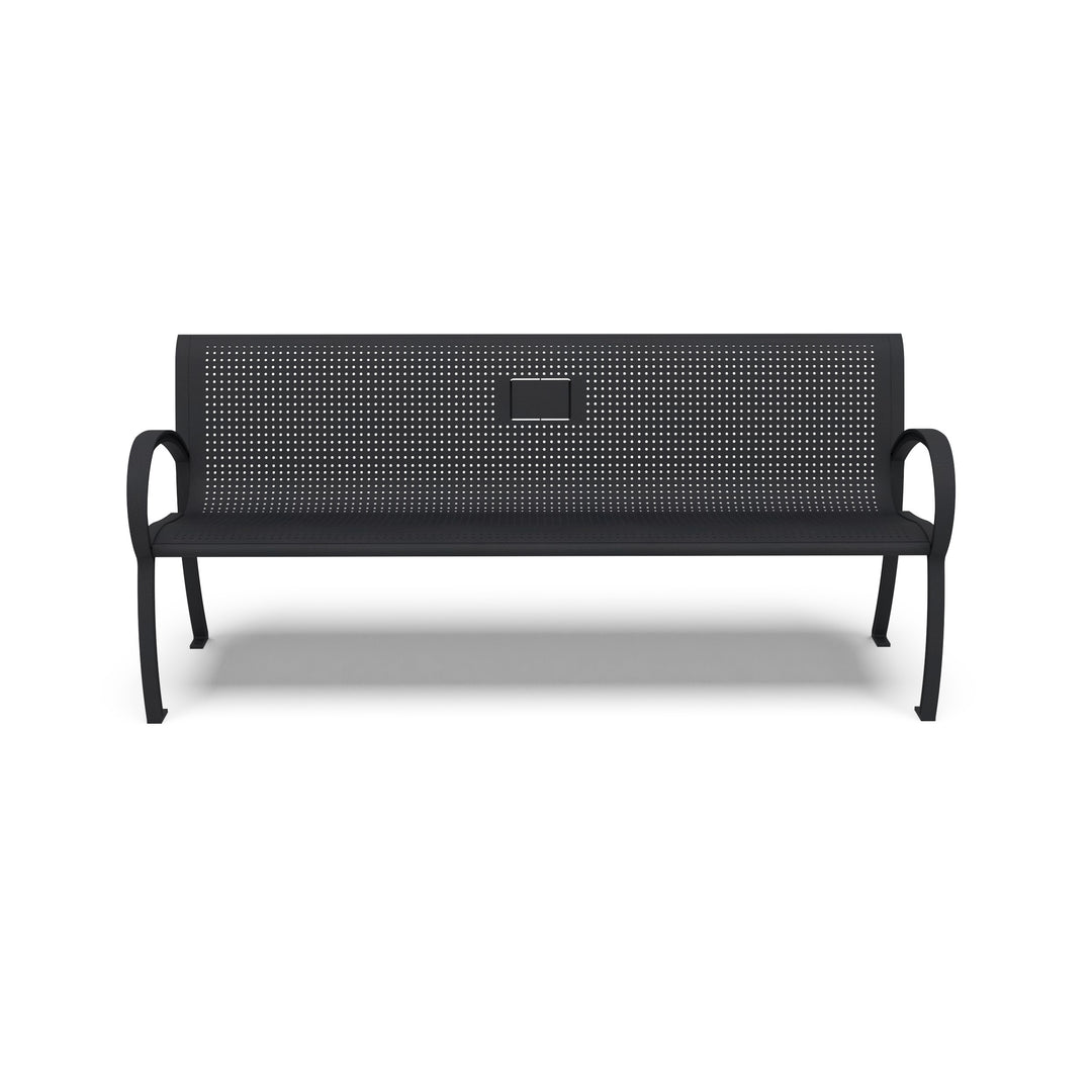 Winchester Round Perforated Memorial Bench