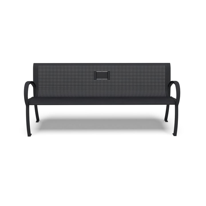 Winchester Round Perforated Memorial Bench