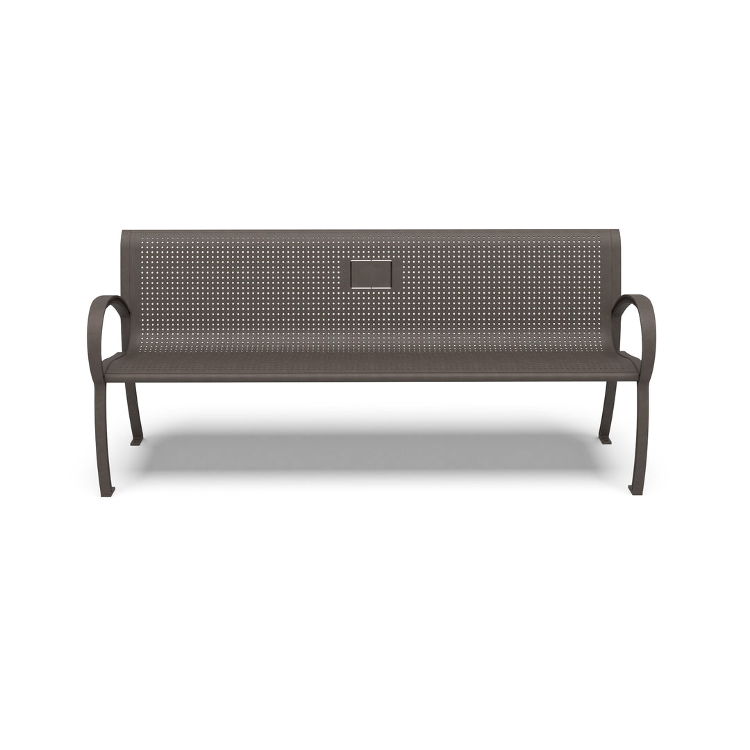Winchester Round Perforated Memorial Bench
