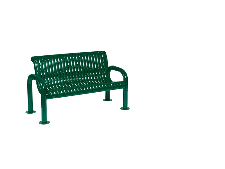 Contemporary Slat Outdoor Bench