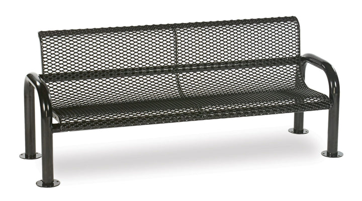 Contemporary Slat Outdoor Bench