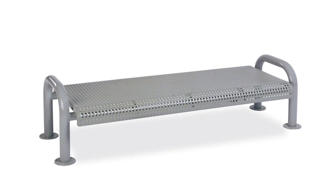 Contemporary Perforated Flat Outdoor Bench