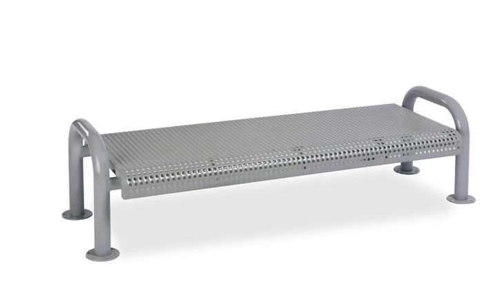 Contemporary Perforated Flat Outdoor Bench