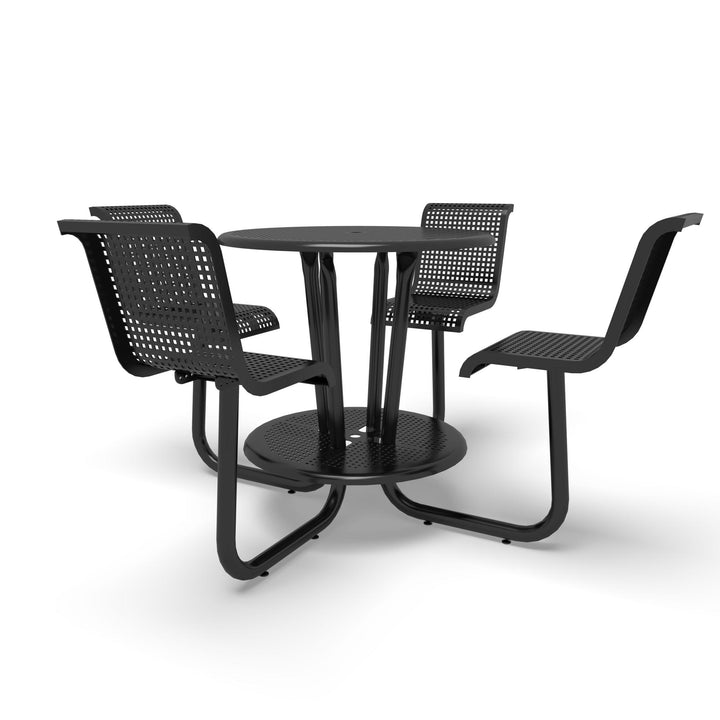 Portable Camino Perforated Round Bar Table