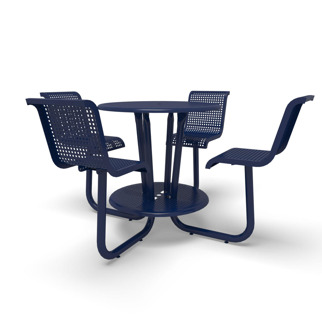 Portable Camino Perforated Round Bar Table