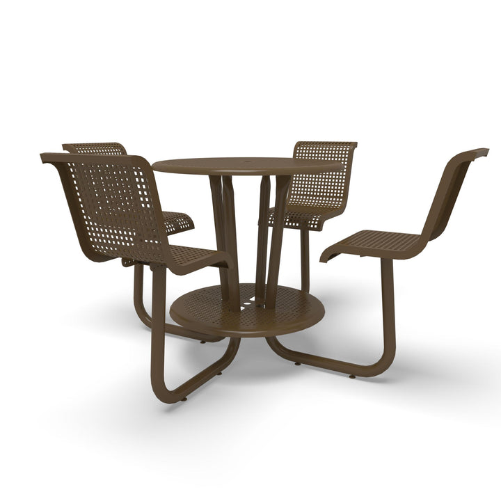 Portable Camino Perforated Round Bar Table